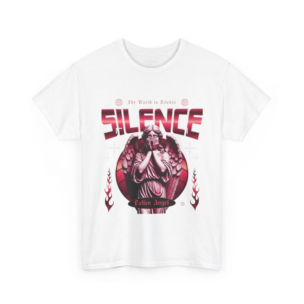 Silence Fallen Angel T-Shirt — Gothic Angel Graphic Tee