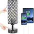 Stunning Purple Crystal Table Lamp with USB Charging - 3-Way Dimmable Touch Control for Stylish Home Decor