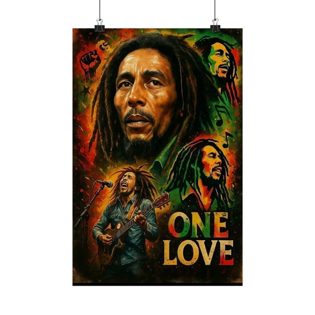 One Love Marley  Matte Poster — Reggae Music Tribute Wall Art