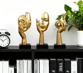 Elegant Modern Thinker Statue Sett - Modern Home Sculptures for Stylish Bookshelves