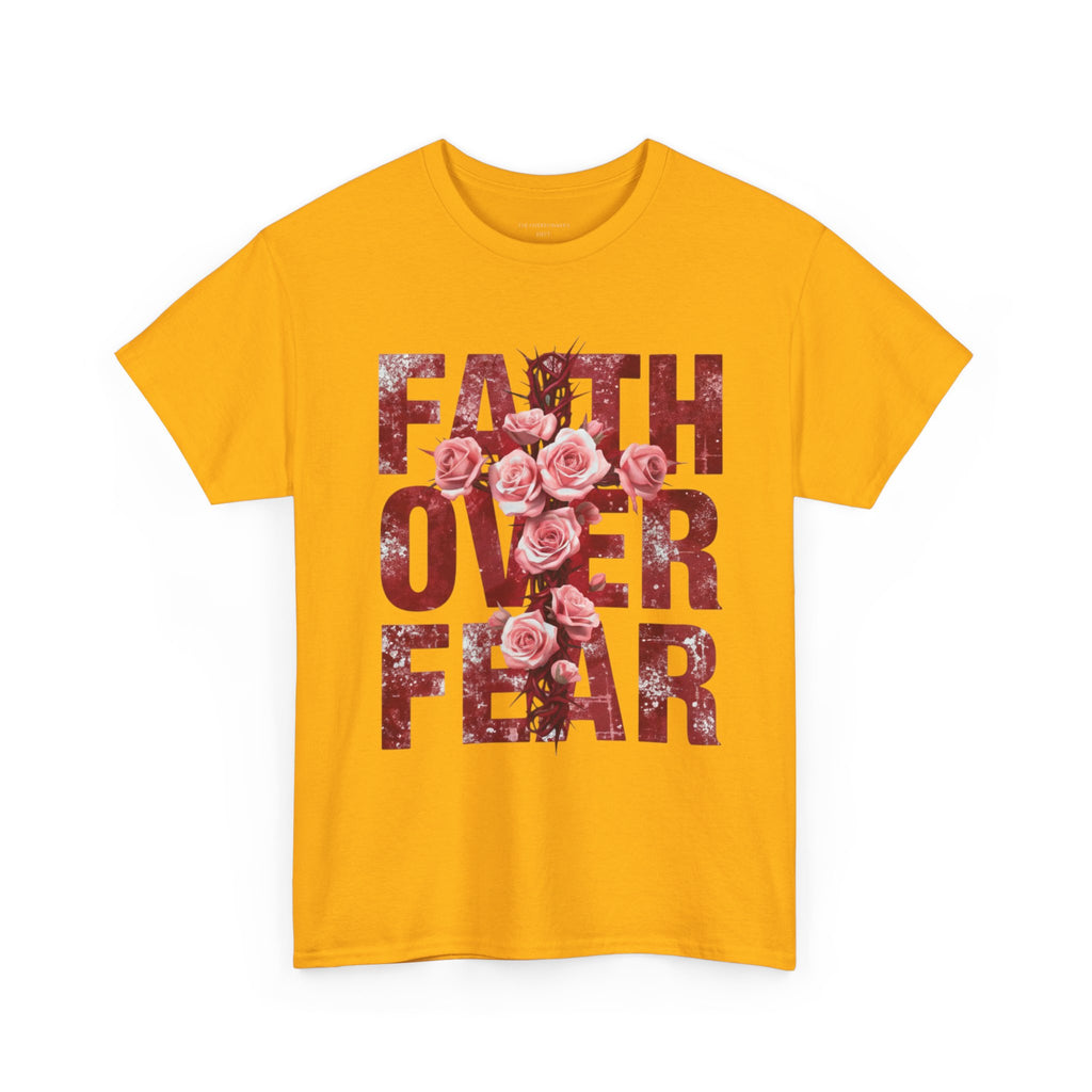 Faith Over Fear Floral T-Shirt — Inspirational Christian Tee