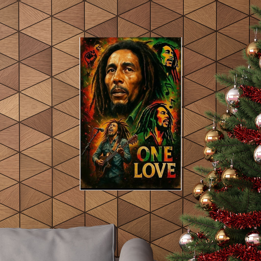 One Love Marley  Matte Poster — Reggae Music Tribute Wall Art
