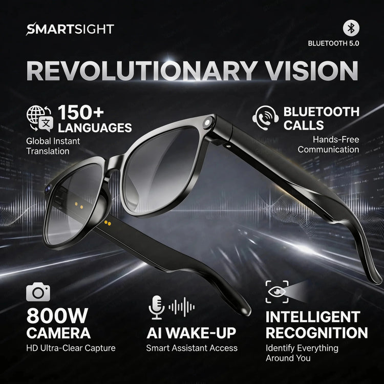 Experience the Future with 2026 4K 8MP Smart Glasses - HD Camera, Bluetooth Calls, and Multi-Language Translation!