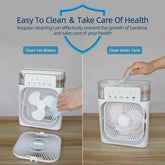 3 in 1 New Cold Breeze Air Conditioner Household Small Air Cooler LED Night Light Portable Humidifier Air Adjustment Fan Office Home Fan