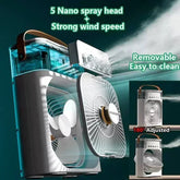 3 in 1 New Cold Breeze Air Conditioner Household Small Air Cooler LED Night Light Portable Humidifier Air Adjustment Fan Office Home Fan
