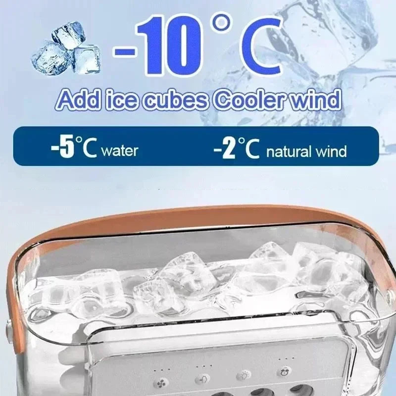 3 in 1 New Cold Breeze Air Conditioner Household Small Air Cooler LED Night Light Portable Humidifier Air Adjustment Fan Office Home Fan
