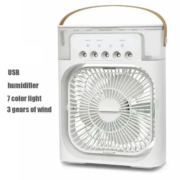 3 in 1 New Cold Breeze Air Conditioner Household Small Air Cooler LED Night Light Portable Humidifier Air Adjustment Fan Office Home Fan