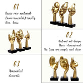 Elegant Modern Thinker Statue Set - Modern Home Sculptures for Stylish Bookshelves
