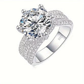 Elegant 5 Carat Moissanite Eternity Ring in 925 Sterling Silver - A Touch of Luxury for the Sophisticated Woman