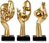 Elegant Modern Thinker Statue Set 3piece - Modern Home Sculptures for Stylish Bookshelves